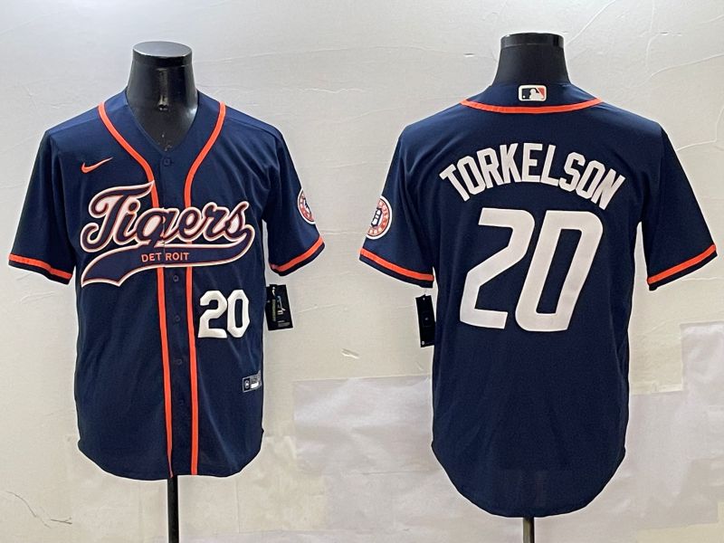 Men Detroit Tigers #20 Torkelson Blue Jointly Name 2025 Nike MLB Jersey style 2->detroit tigers->MLB Jersey